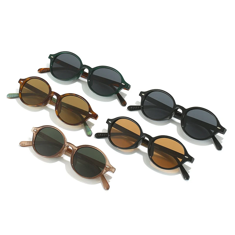 

Trendy Small Oval Sunglasses Women Men Rivets Shades Retro Round Steampunk Luxury Sun Glasses uv400 Protection Outdoor Eyewear