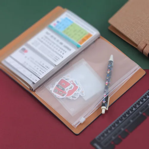 Imagen 2 del producto Bolsa transparente de PVC A6 A5 B5, almacenamiento de libros de mano, bolsa de documentos, bolsa de información, Bloc de notas, libro de tarjetas de visita, bolsa de hojas sueltas