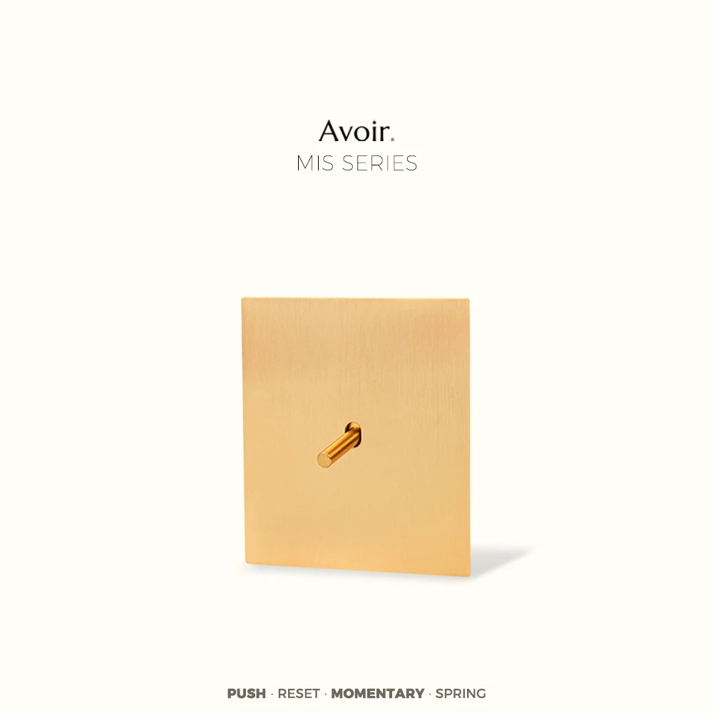 

Avoir Gold Stainless Steel Momentary Switch Wall Socket With Usb Charge Universal FR Vintage Spring Switches 220V Reset Switches