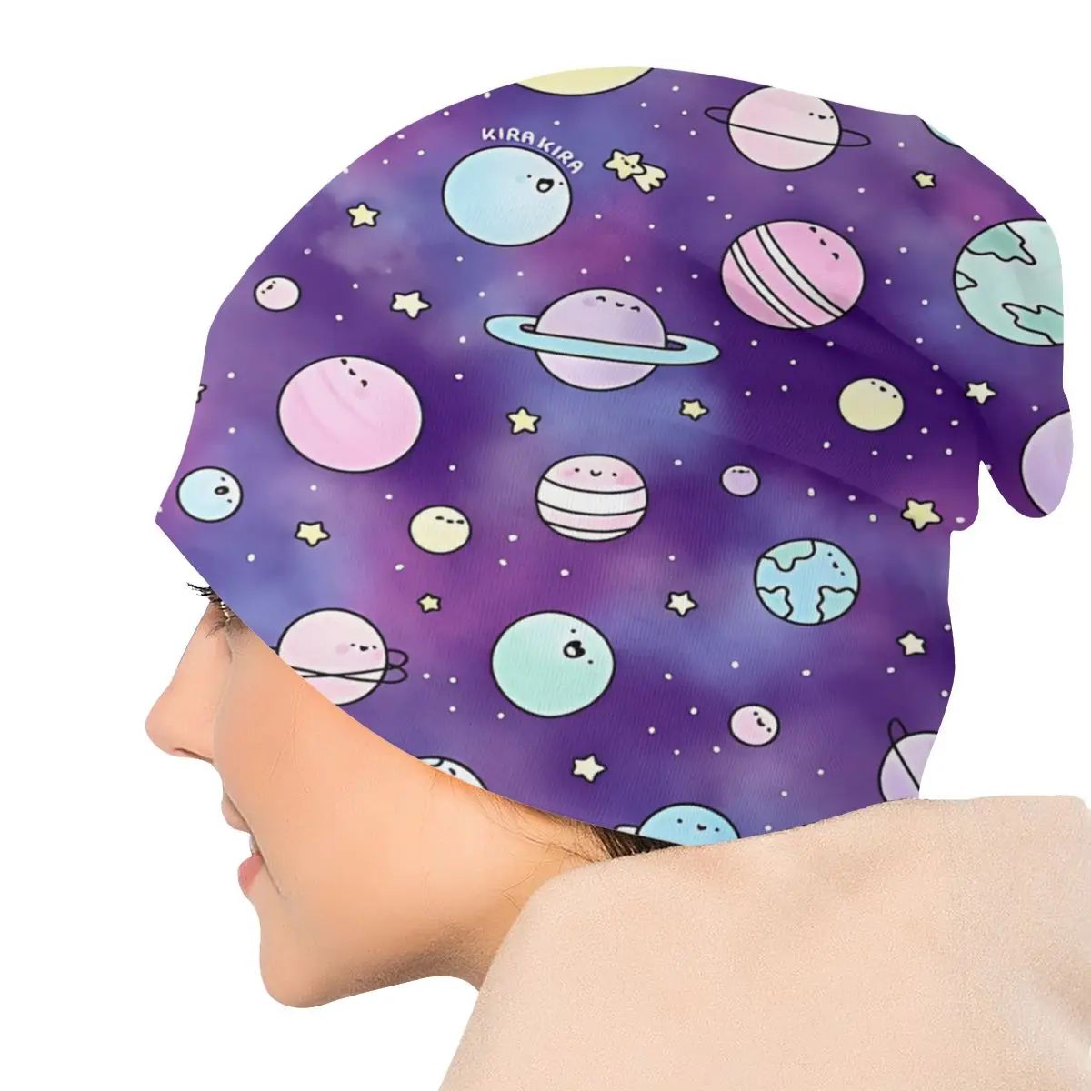 Need Some Space-gorro Kawaii Doodle para hombre, gorros de algodón para exteriores, gorros de galaxia, novedad