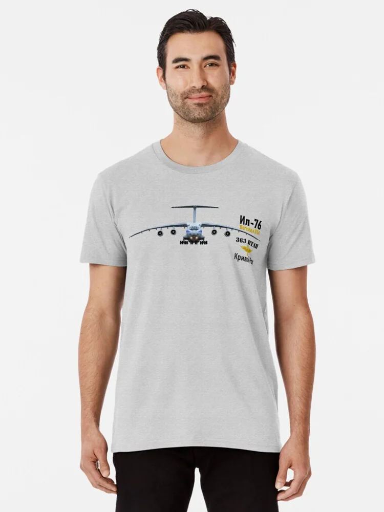 Soviet Ilyushin IL-76 Strategic Airlifter Aircraft T Shirt. New 100% Cotton Short Sleeve O-Neck Casual T-shirts Size S-3XL