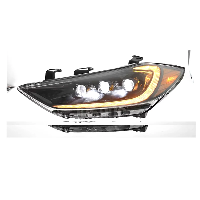Plug & Play LED Headlights For Hyundai Elantra 16-20 Integrated DRL And Sequential Turn Signal Replacement Car Lighting Parts