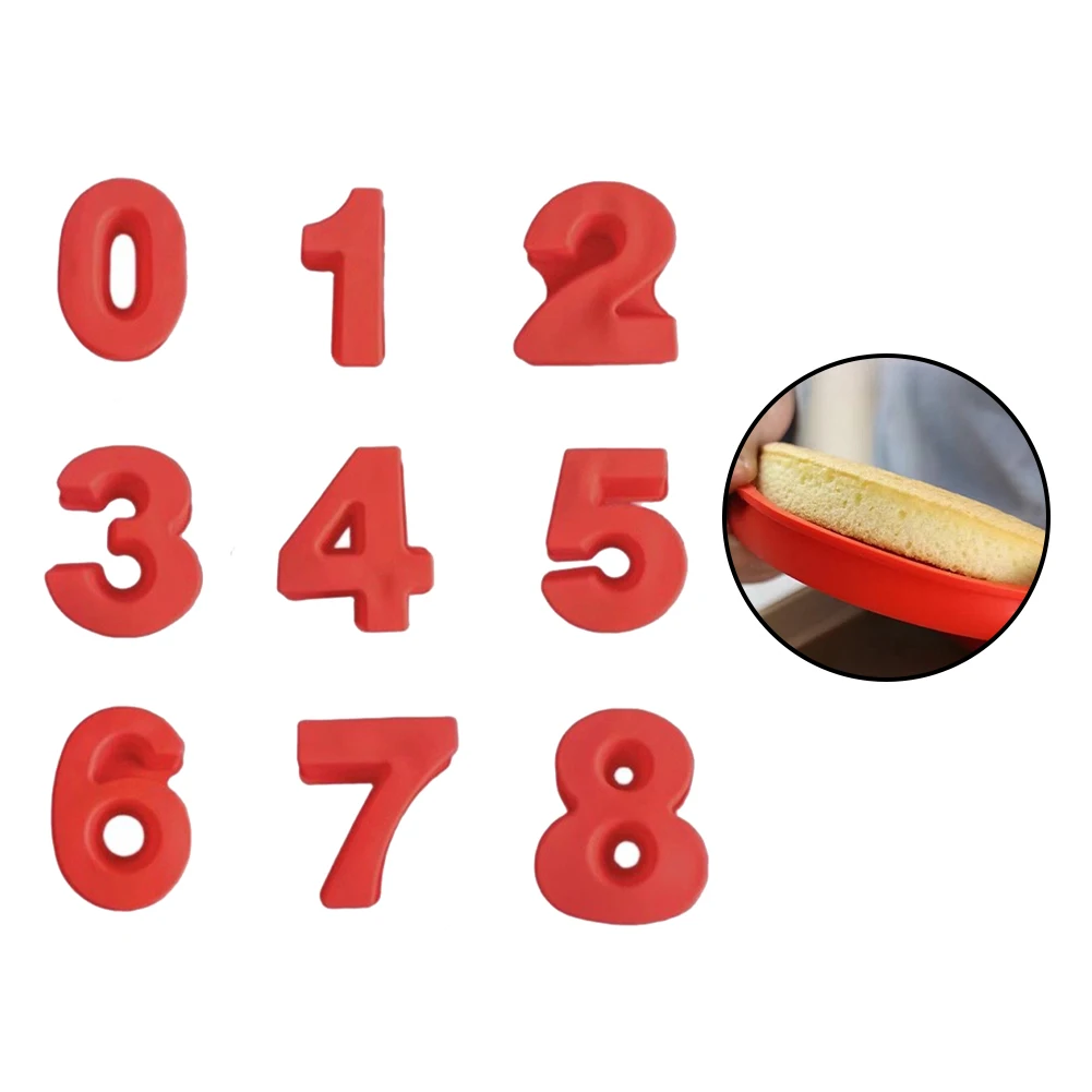 Number Cake Molds Set Silicone 10 Inches Silicone Number Cake Molds High Temperature Resistant Microwave Oven