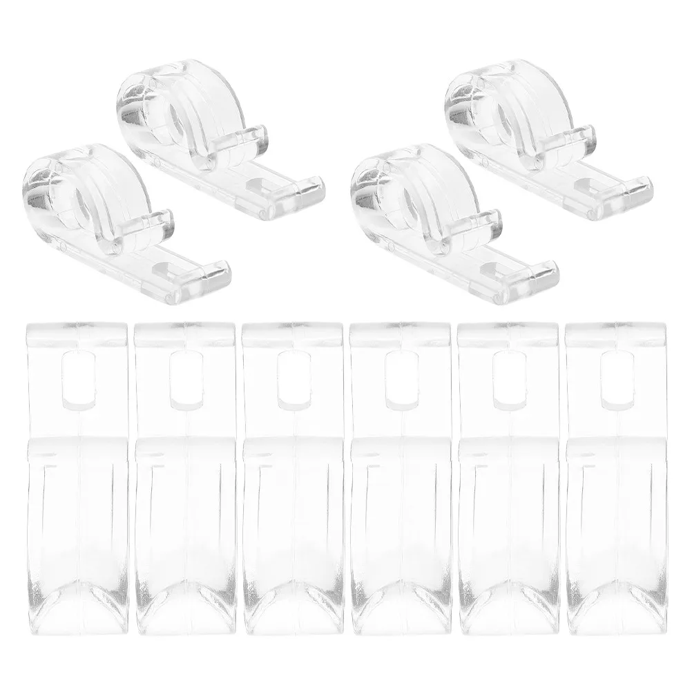 10Pcs Curtain Positioning Hooks Roller Blind Clips for Chain Cord Holder Sturdy Clear Plastic Blinds Safety Clips Window - view 4