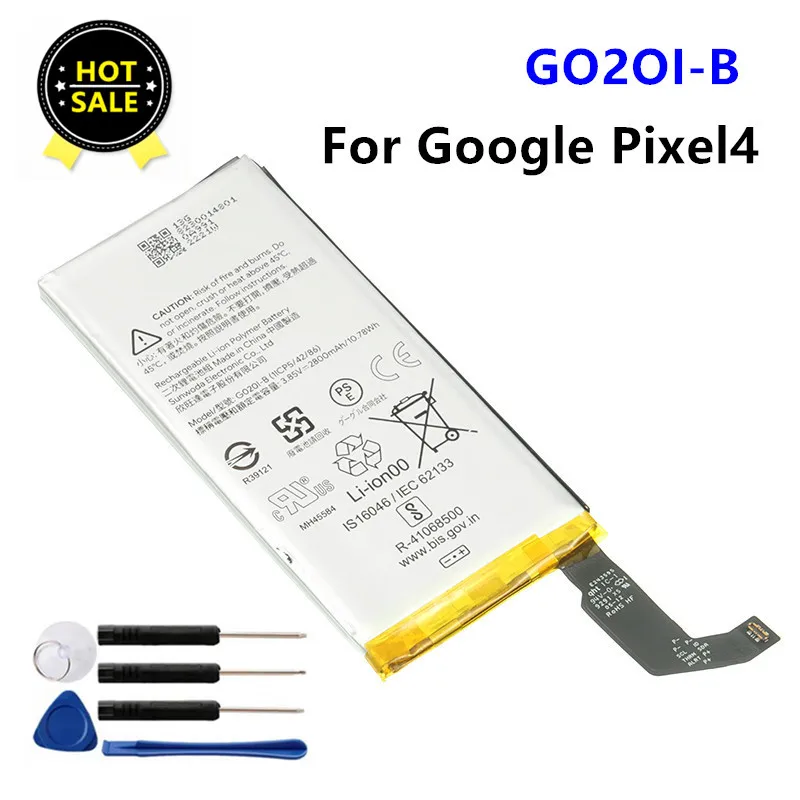 Orginal G020I-B 2800mAh Replacement Battery For Google Pixel 4 Pixel4 Genuine Latest Production Phone Batteries