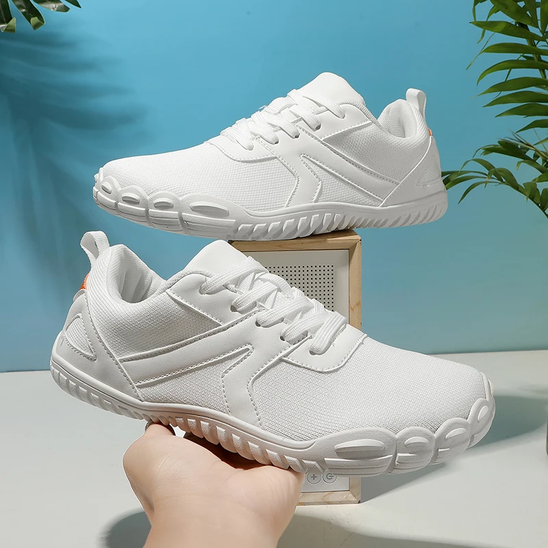 Men's Wide Minimalist Barefoot Canvas Sneaker Fashion Flats Soft Zero Drop Sole Wider Toe Light Weight Fashion Sneakes Big Size