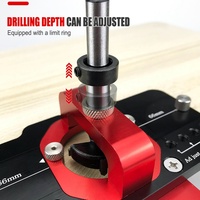 35Mm Hinge Boring Jig Woodworking Hole Drilling Guide Locator with Fixture Hole Opener Template Door Cabinets