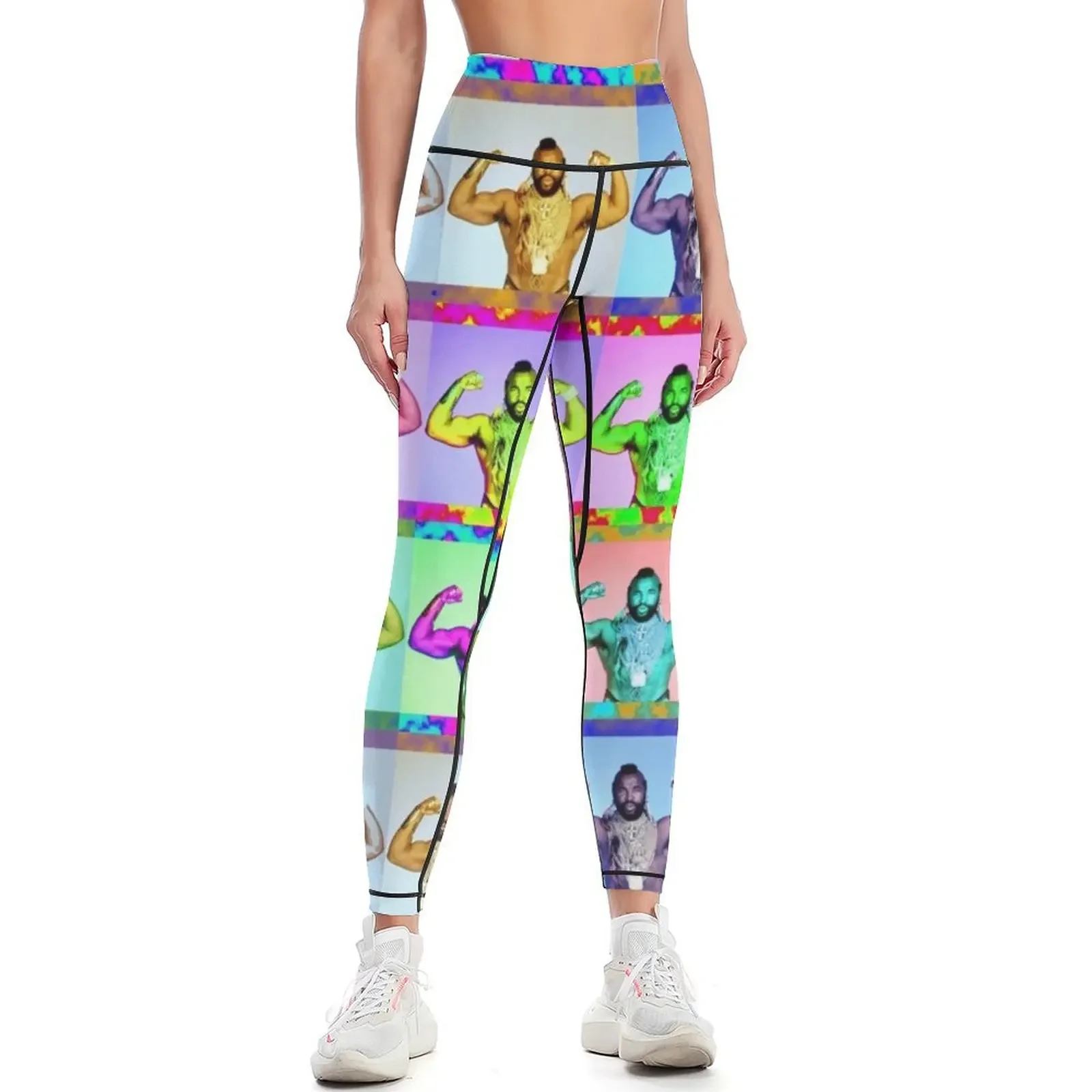 

Mr. T Collage Leggings Sports female legging pants raises butt push up fitness Tight fitting woman Womens Leggings
