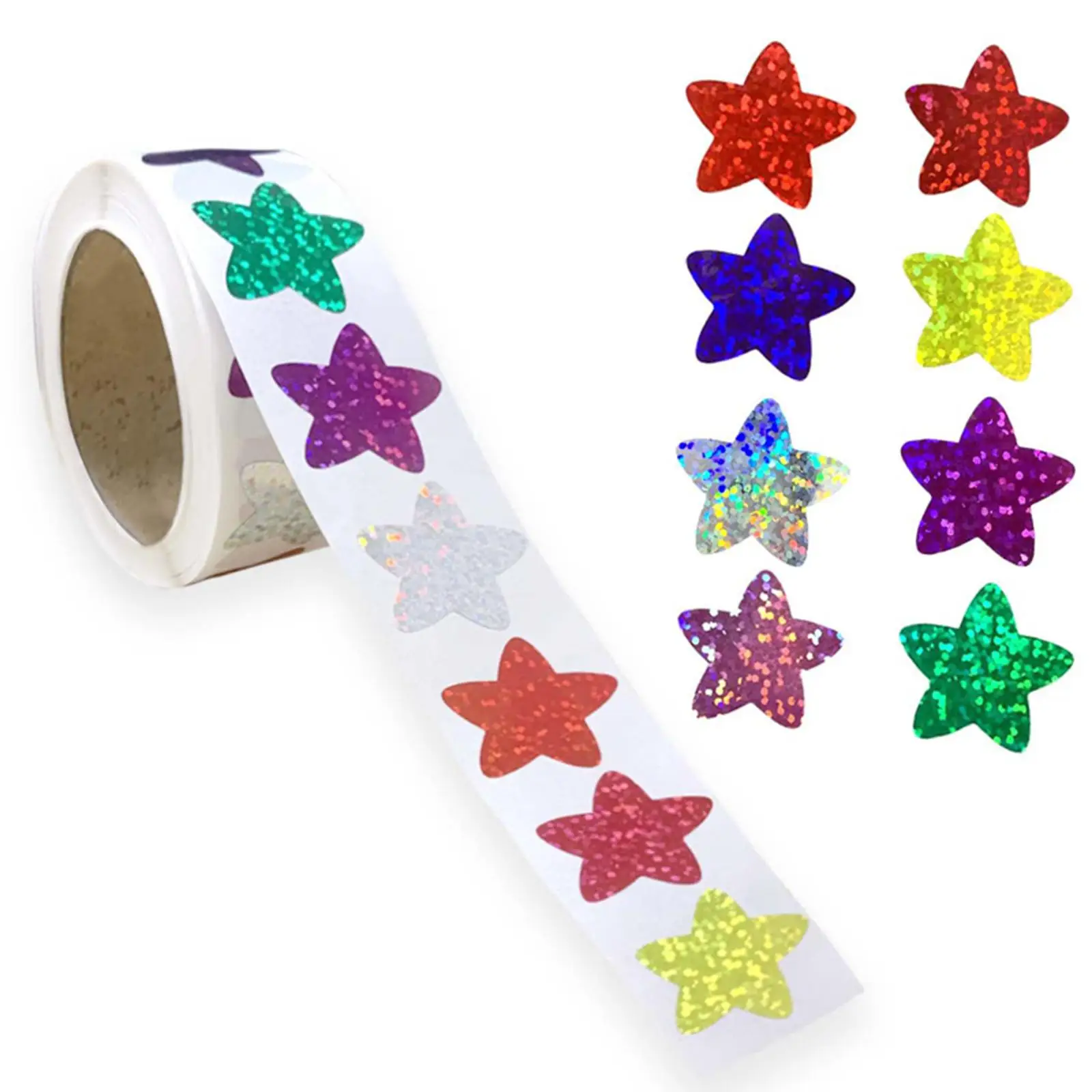 500Pcs Star Stickers 2.5cm for Boutiques Food Containers Scrapbooking