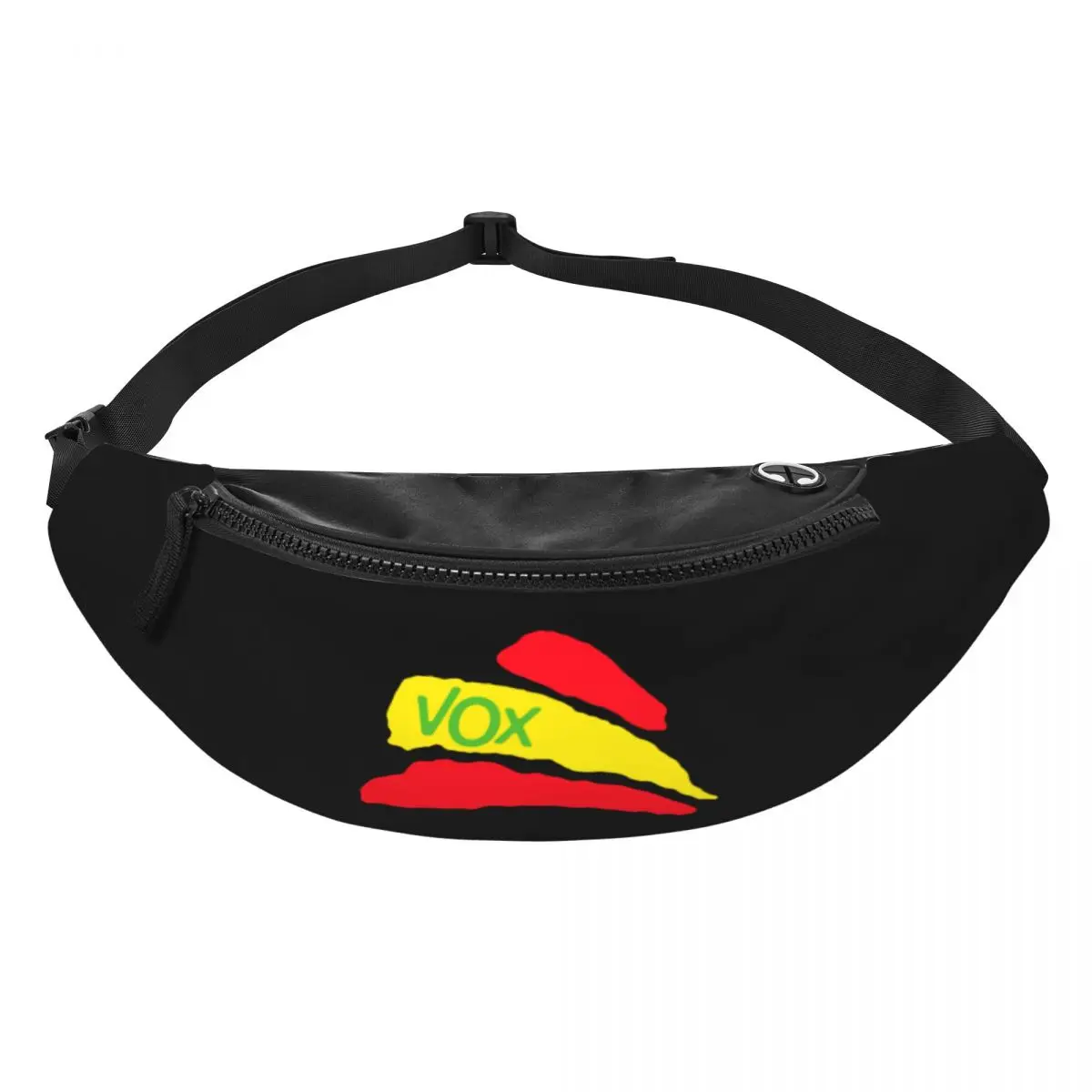 Vox-riñonera personalizada con bandera española para hombre y mujer, bolsa cruzada para la cintura, ideal para ir de viaje, para teléfono y Dinero