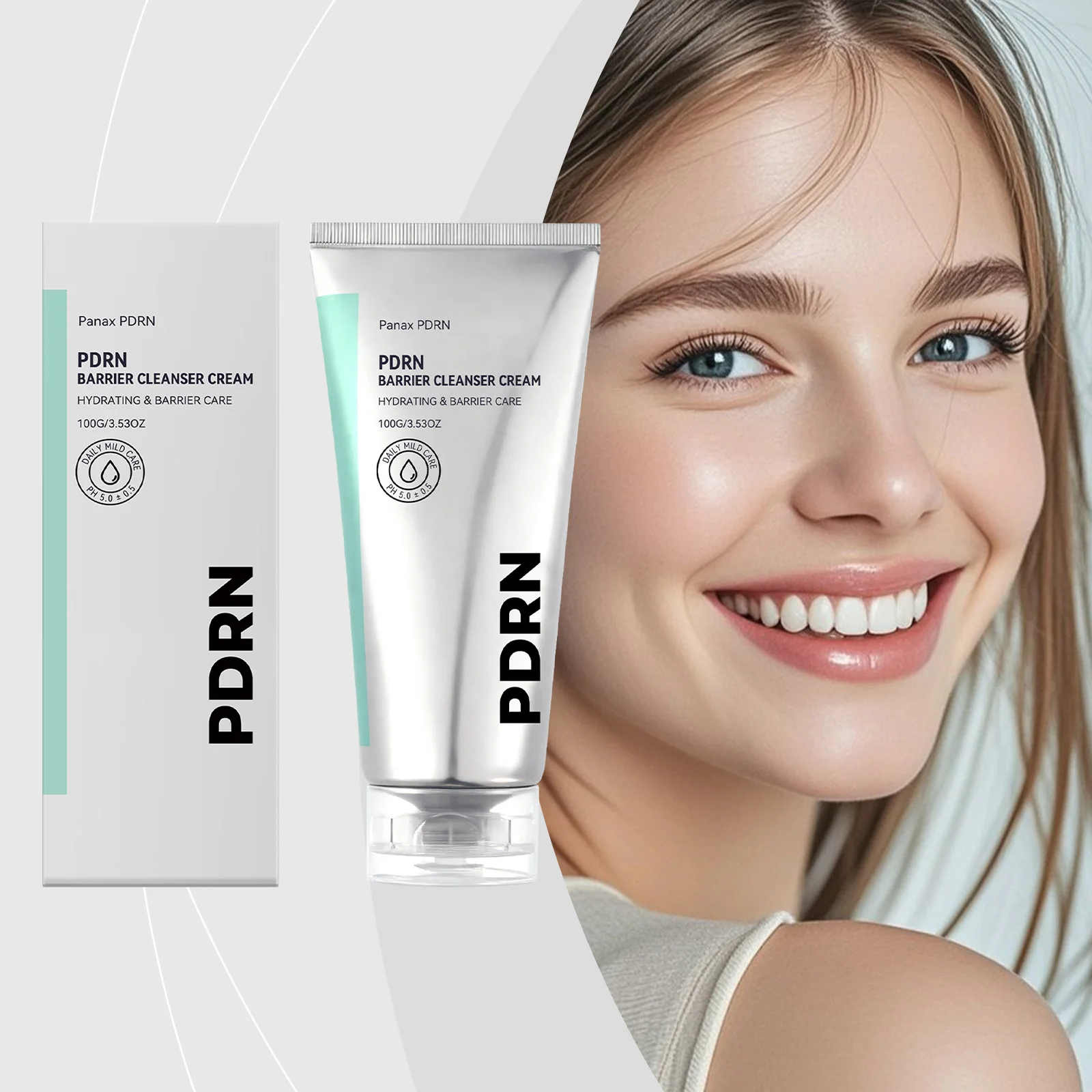 PDRN Cleanser Cream Balance Skin pH Deeply Nourish Clean Lightweight Oil Control Without Tightness Daily Hydrating Facial Wash
