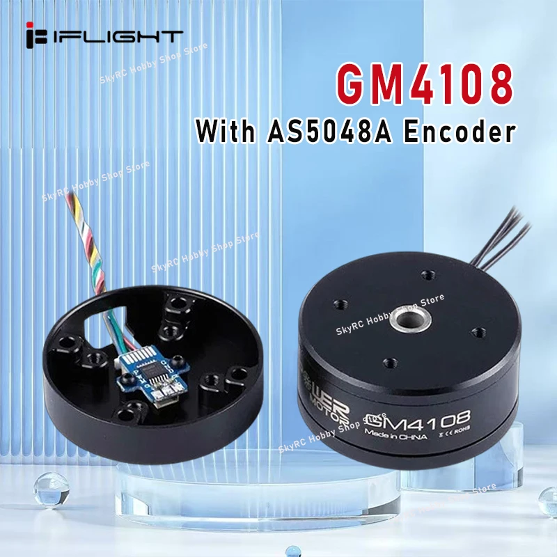 

IFlight iPower GM4108 с бесщеточным карданным двигателем кодера AS5048A для подходящей стабилизации камеры 600-1200 грамм 5N/7N/GH2