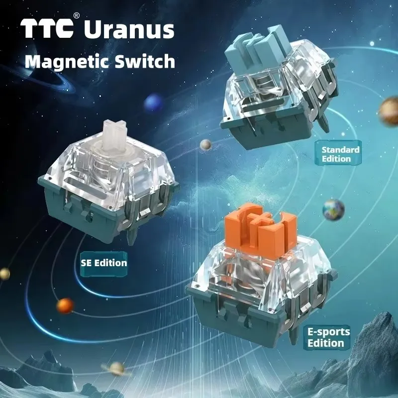 

Магнитный переключатель TTC Uranus, механическая клавиатура, игровой переключатель для киберспорта, высокая стабильность, точное управление, индивидуальные магнитные переключатели