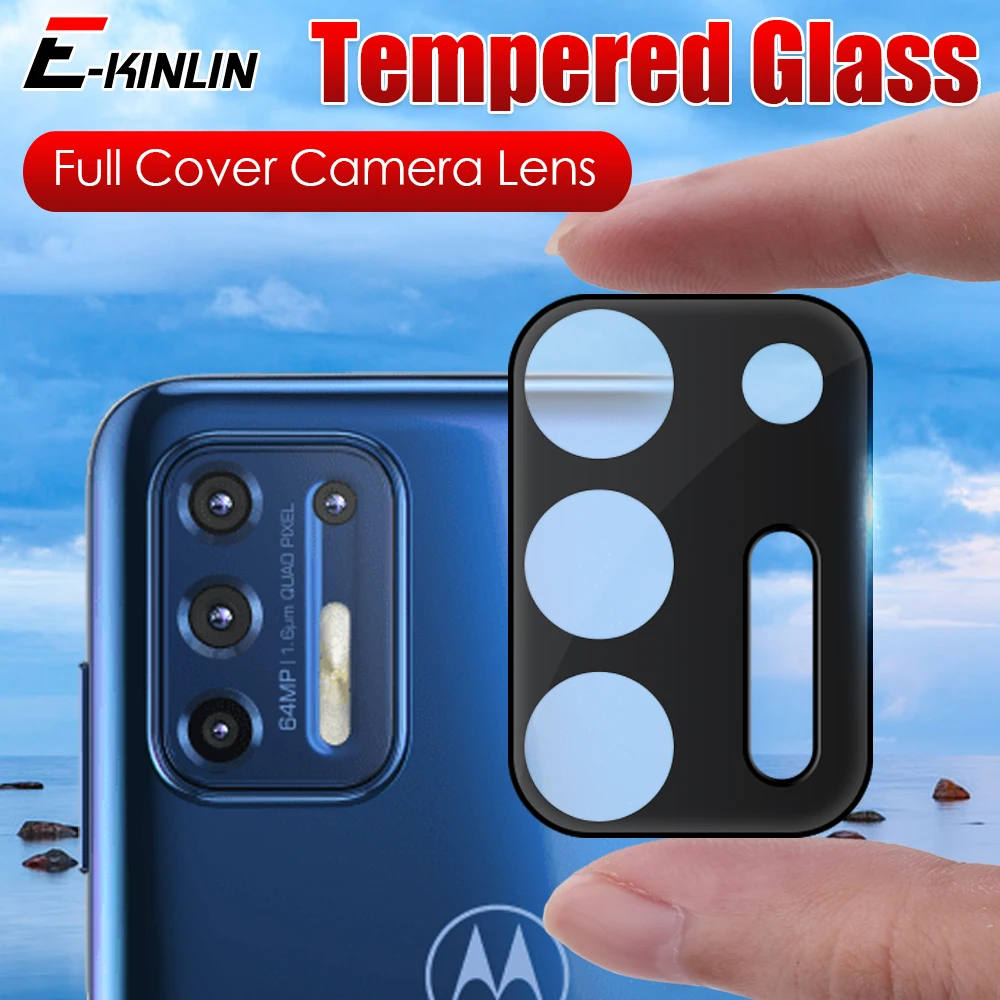 Cristal de cámara para Motorola Moto G9 Play G10 E7i E7 Power, cubierta completa, Protector de pantalla de lente curva 3D, película de vidrio templado