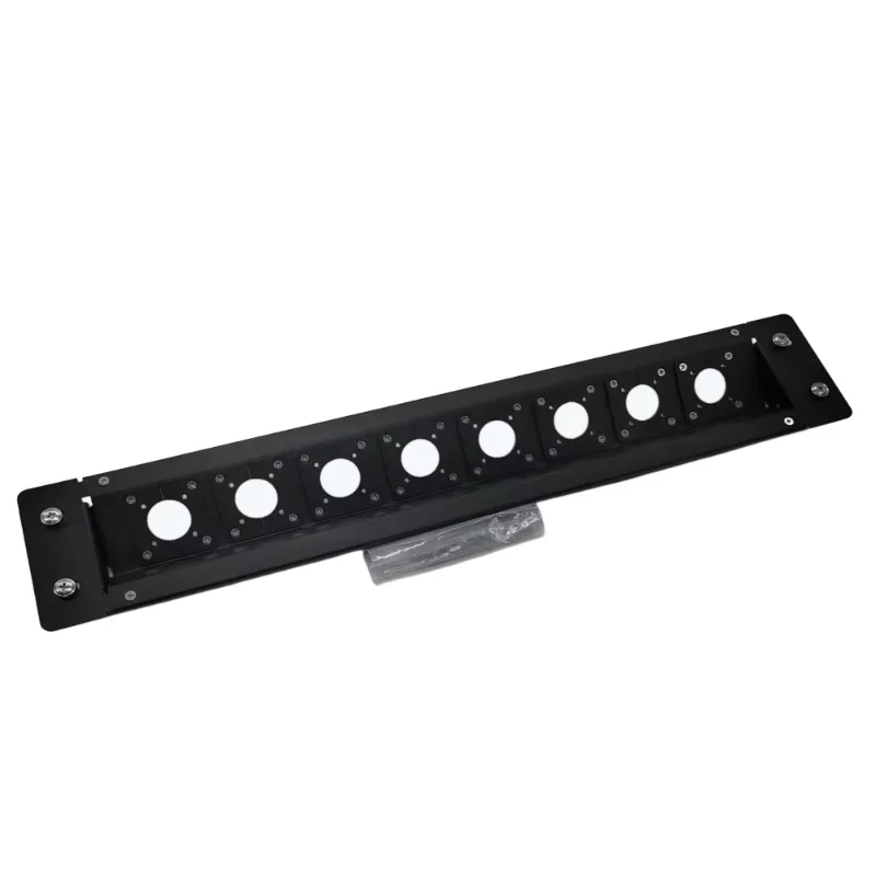 Hybrid Connector Panel 8PCS Connectors 19inch 2U Metal Housing for Optical Radio TV Broadcasting Equipment