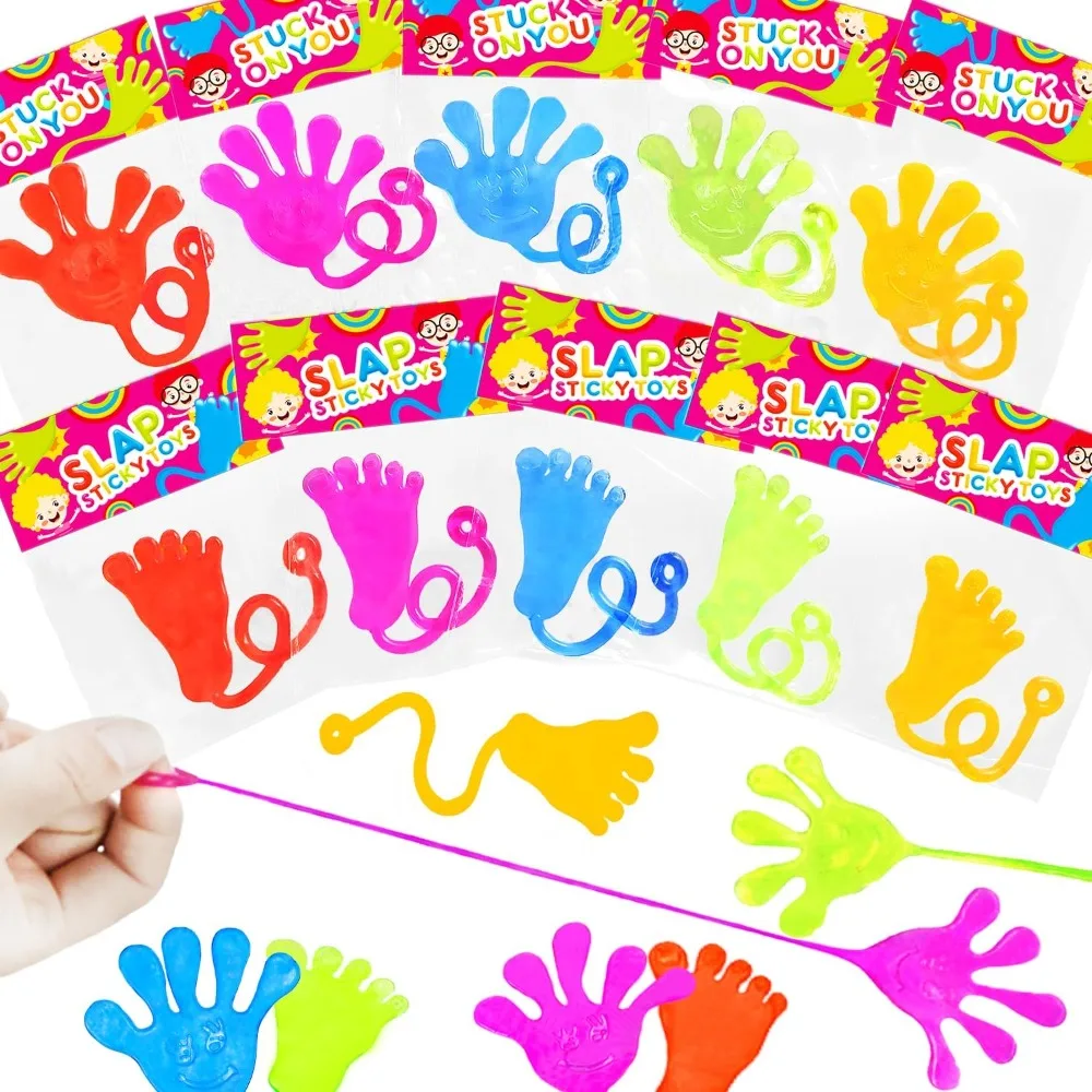 

Party Favors Goodie Bag Stocking Stuffer Fillers for Kids (30 PCS), Christmas Large Sticky Hands & Feet for Birthday Pinata