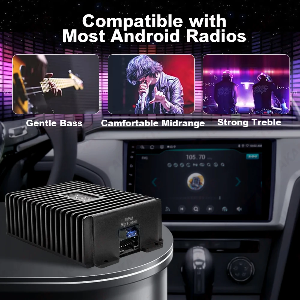 AKAMATE Car Radio Amplifier Android Radio DSP Nondestructive Modification Speaker Enhance Sound Car Audio Processor Audio Box