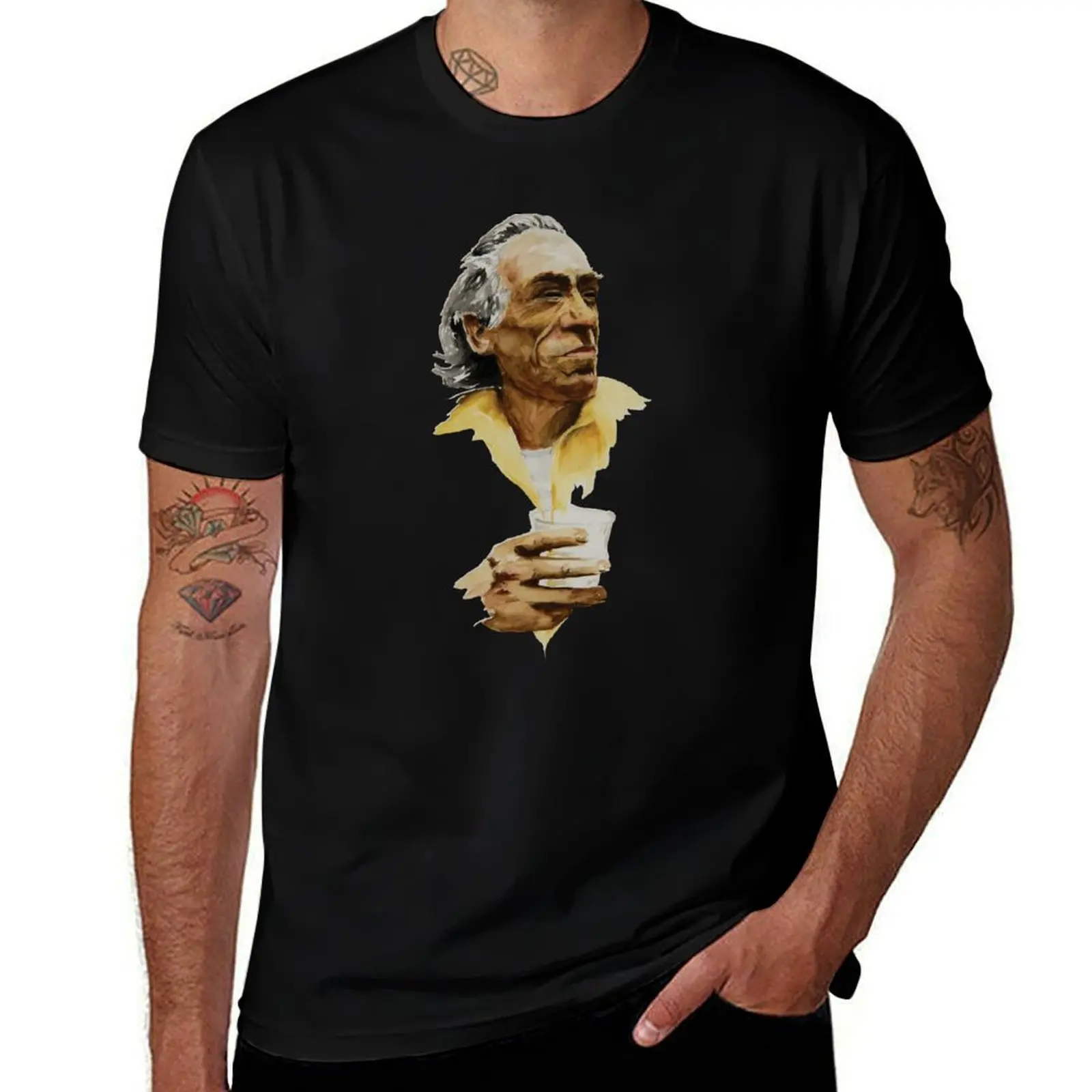 Bukowski #6 T-Shirt man t shirt cotton T-Shirt