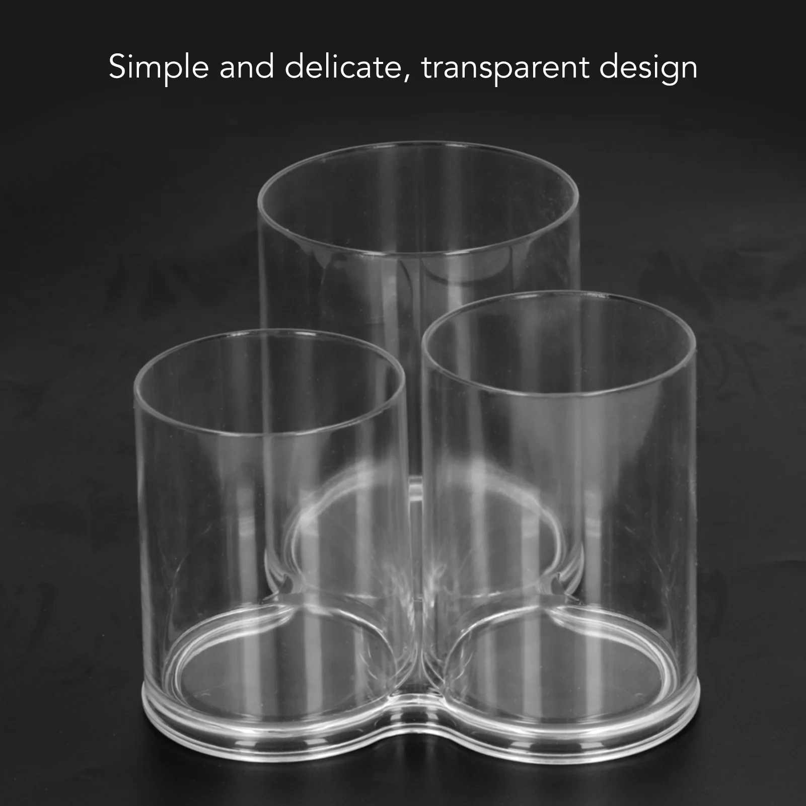 Clear Round Plastic Makeup Container Transparent Cylinder Makeup Brush Holder Organizer Clear Round Plastic Makeup Container