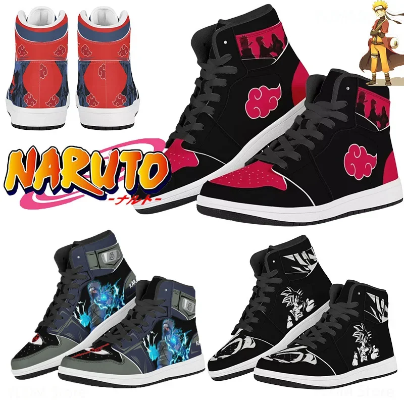 

Naruto Red Cloud High Top Shoes Male Casual Shoes Luxury Sneakers Free Safety Boots Anti-smash Fashion Work Sneakers Gift New