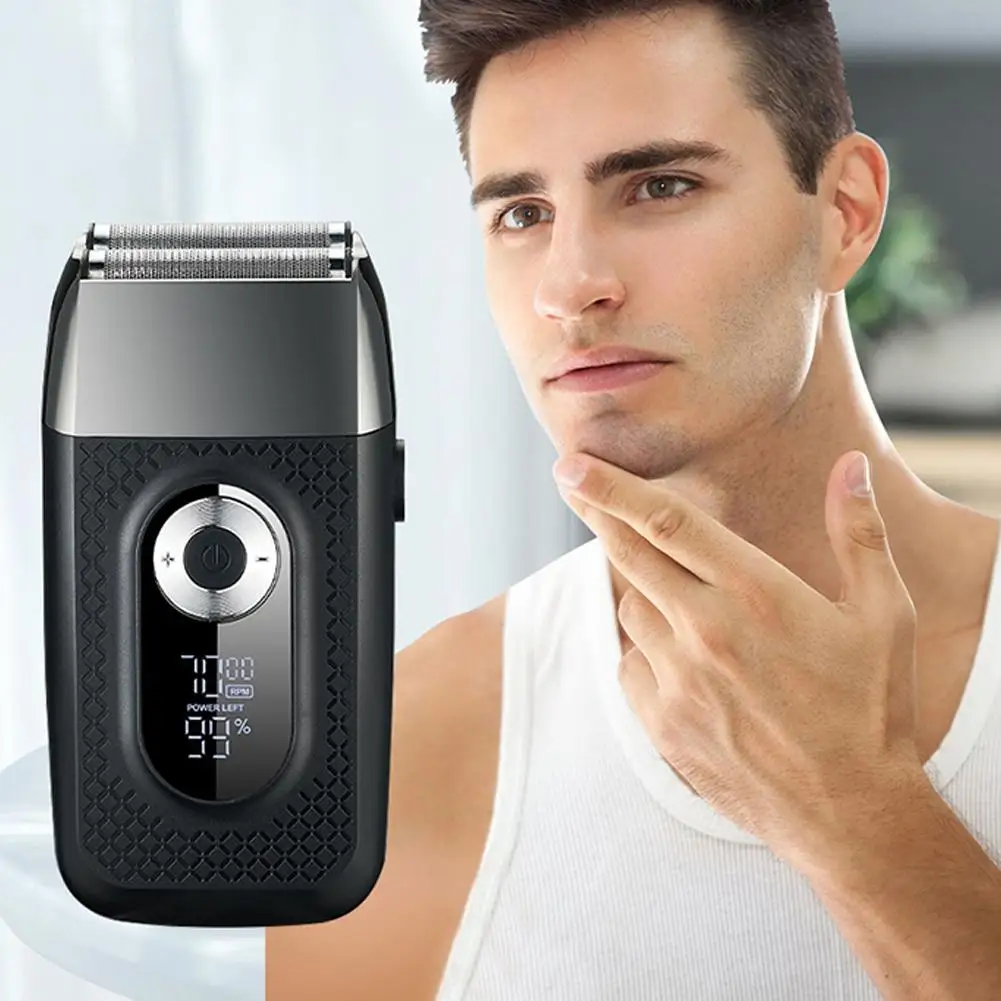 2-in-1 Hair and Shaver Hair Trimmer Rechargeable Electric Razor Beard Trimmer Barber Haircut Kit With Cleaning Brush