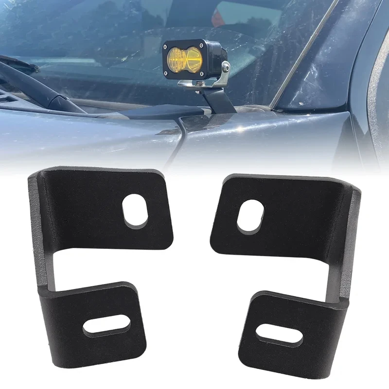 For Ford Car Led Work Light Mounting Bracket A-pillar Hood Hinges Worklight Mount for F150 Raptor 2017-2023 F-150 2015-2023