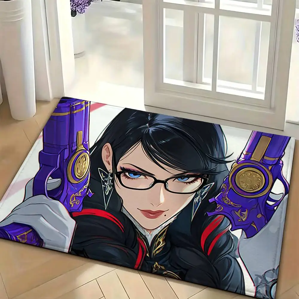 Game B-Bayonetta Floor Mat Soft Non Slip for Entry Door Bathroom Indoor Home Decorative Carpet