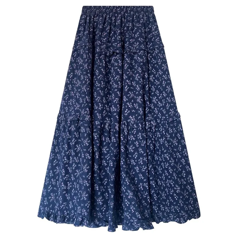 

Юбки готические женские с цветочной вышивкой, длиной до колена, романтичные, весенние, изысканные, ручной работы, красочные, нежные, нарядные, для миниатюрных, однотонные