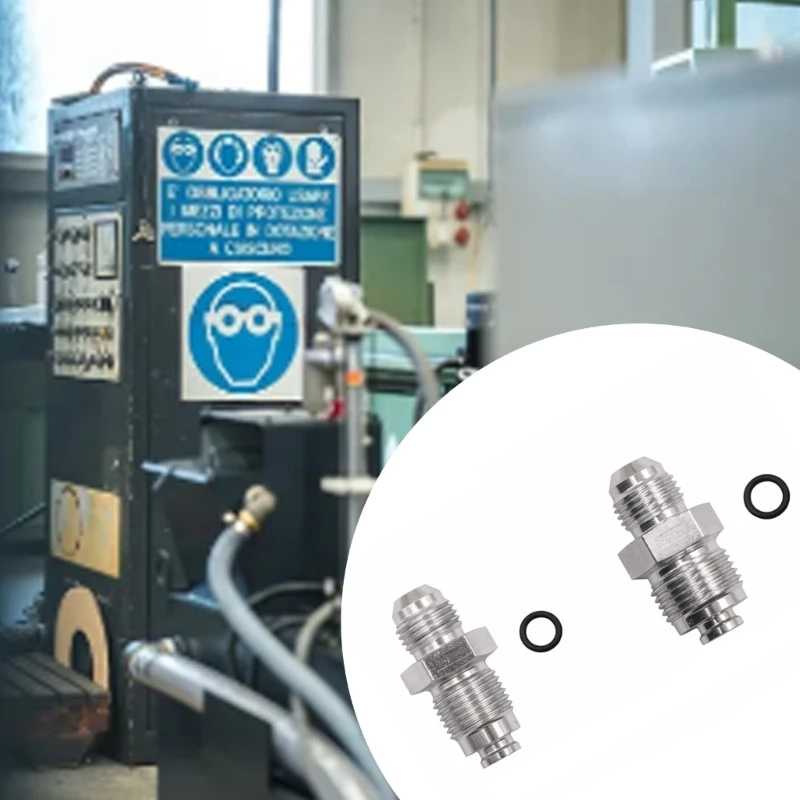 2Pcs Automotive Steering Joint Connectors Fitting With M18x1.5 Threads for Enhancing Hydraulic System Performances
