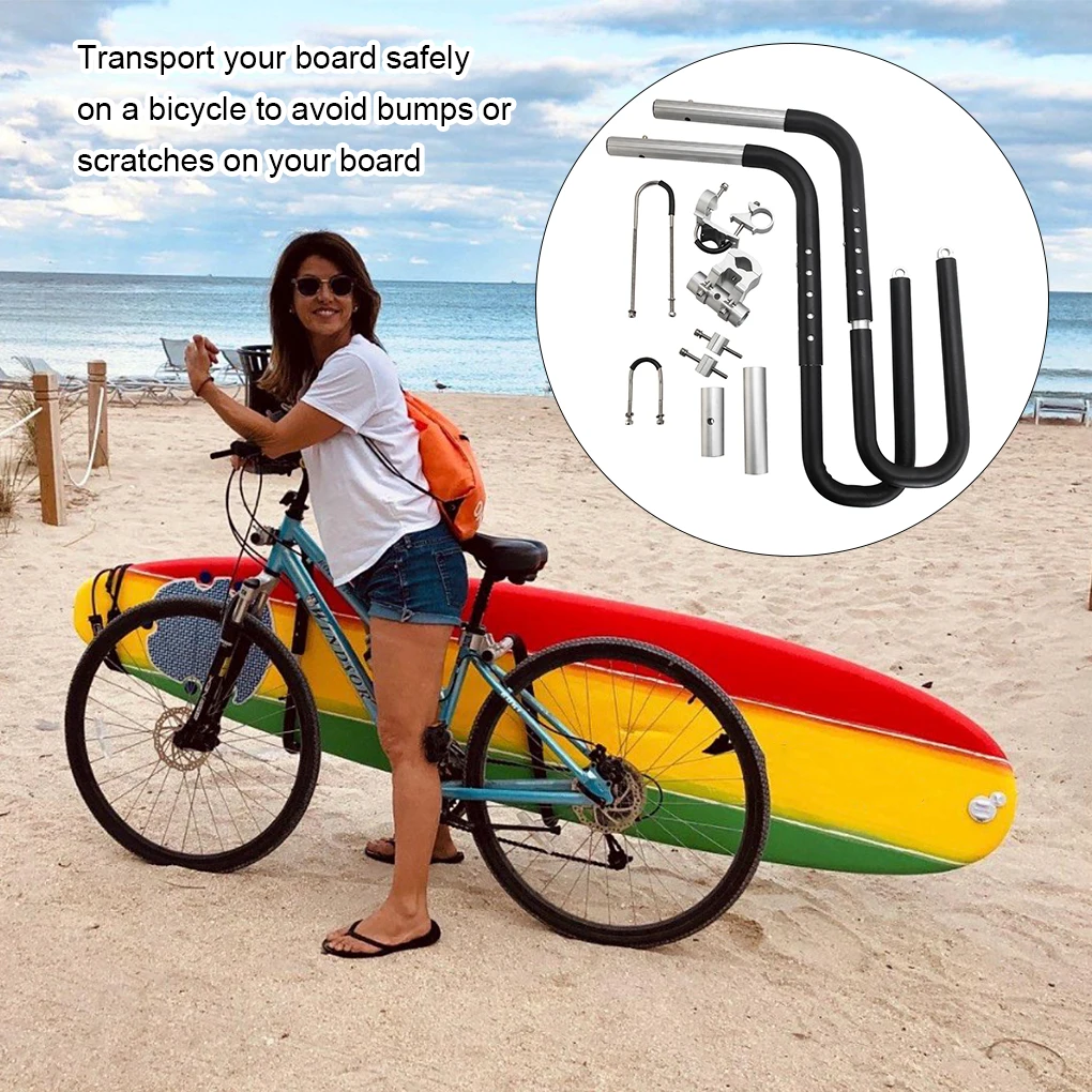 Bicycles Surfboard Rack Aluminum Alloy Longboard Road Bike Surfing Carrier Removable Wakeboard Motorbike Holder Organizer