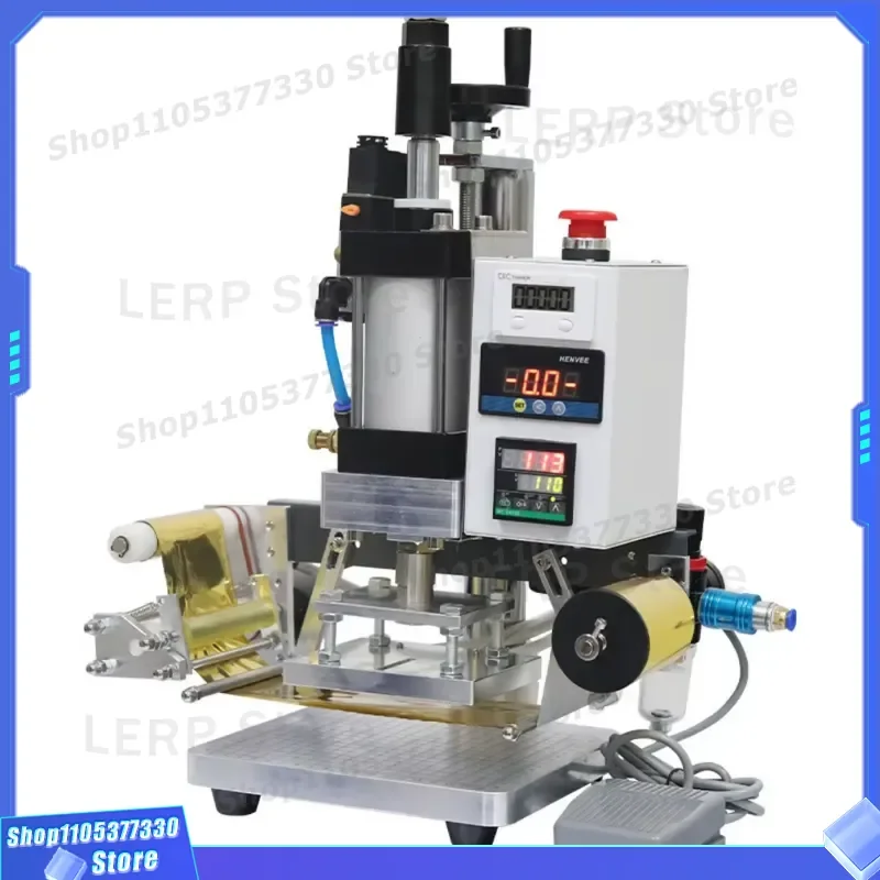 Mini Hot Press Machine Automatic Foil Feeding for DIY Logo Imprinting Portable Heat Transfer Device for Custom Branding on