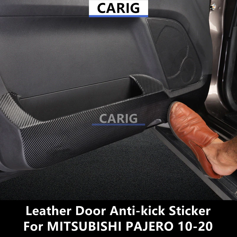 

Для MITSUBISHI PAJERO 10-20: Кожаные накладки на двери (защита от ударов), модифицированные аксессуары для интерьера автомобиля, декоративные элементы для тюнинга