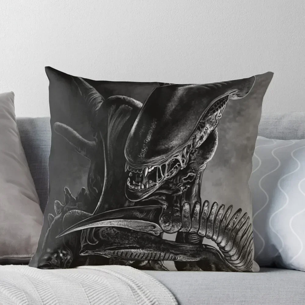 Xenomorph Throw Pillow Plaid Sofa Pillow Case Christmas pillow