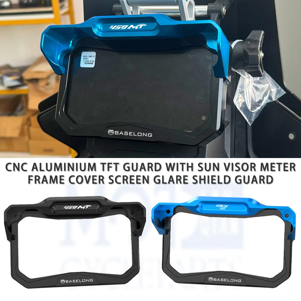 For CFMOTO 450 MT 450MT Ibex450 2024 2025 2026 Motorcycle TFT Guard with sun visor Meter Frame Cover Screen Glare Shield Guard