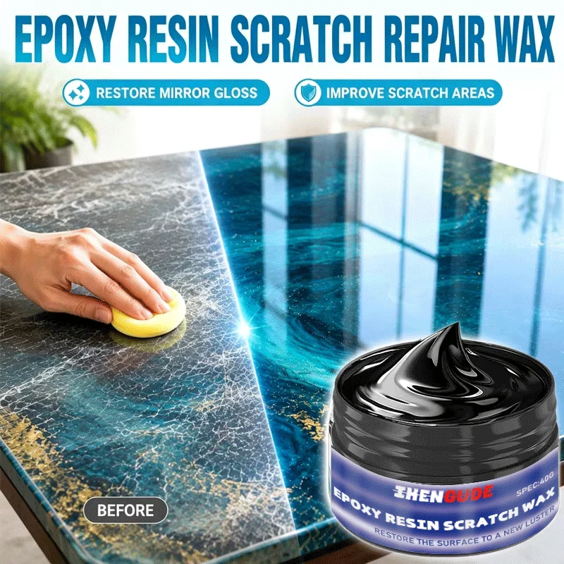 Epoxy Resin Scratch Repair Wax Surface Polishing Paste Restore Gloss Remove Fine Scratches for Resin Table Automotive Paint