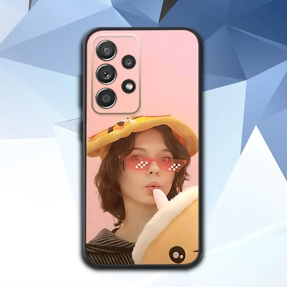 حافظة هاتف لهاتف سامسونج S 25,24,23,22,30,21,10,9,Ultra,Plus,Lite,FE,4,5 G حافظة Soft E-Emma Actor M-Myers باللون الأسود