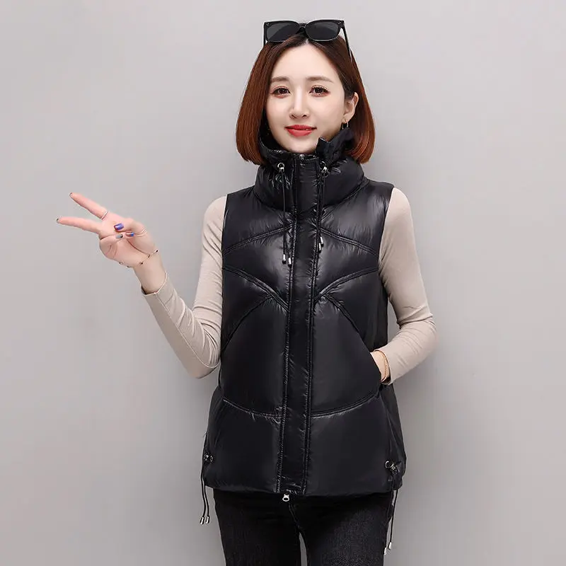 

2024 New Autumn Winter Vest Women Cotton Waistcoat Jacket Thermal Vest For Female Casual Loose Warm Sleeveless Waistcoat LT32