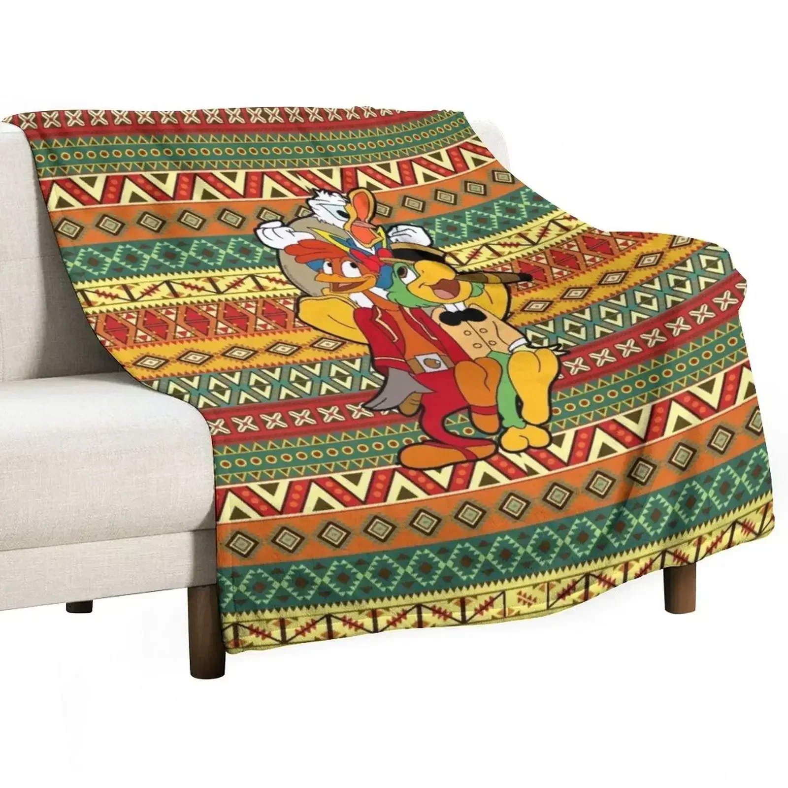 

The 3 Caballeros Striped Design Throw Blanket Sofa Quilt Decorative Beds Baby blankets and throws Blankets