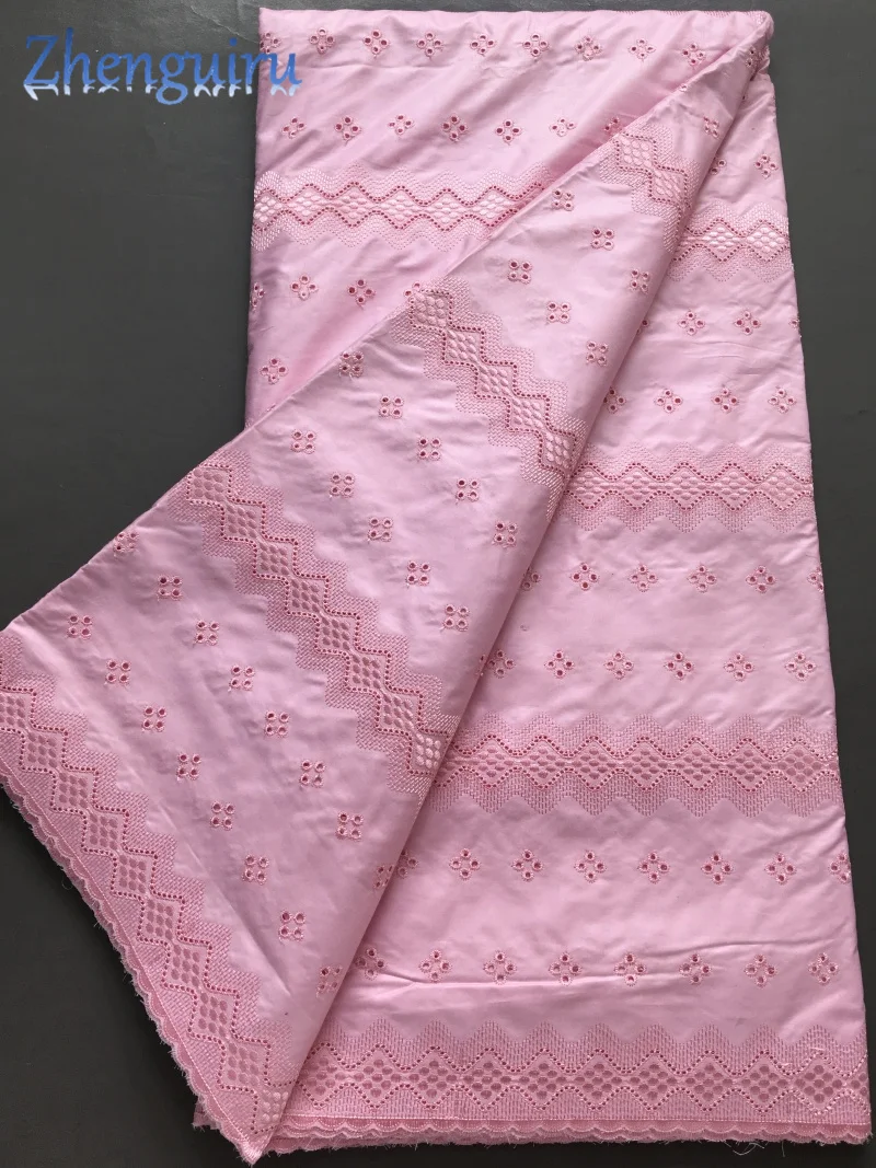 Zhenguiru African Dubai Cotton Swiss Voile Lace Fabric High Quality 5 Yard Nigerian Lace Fabric for Men Wedding Dress Sew A4271
