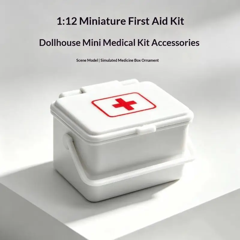 1: 12 Dollhouse Miniature Medicine Box With Stethoscope Props Pharmacy Scene Model For Doll Accessories