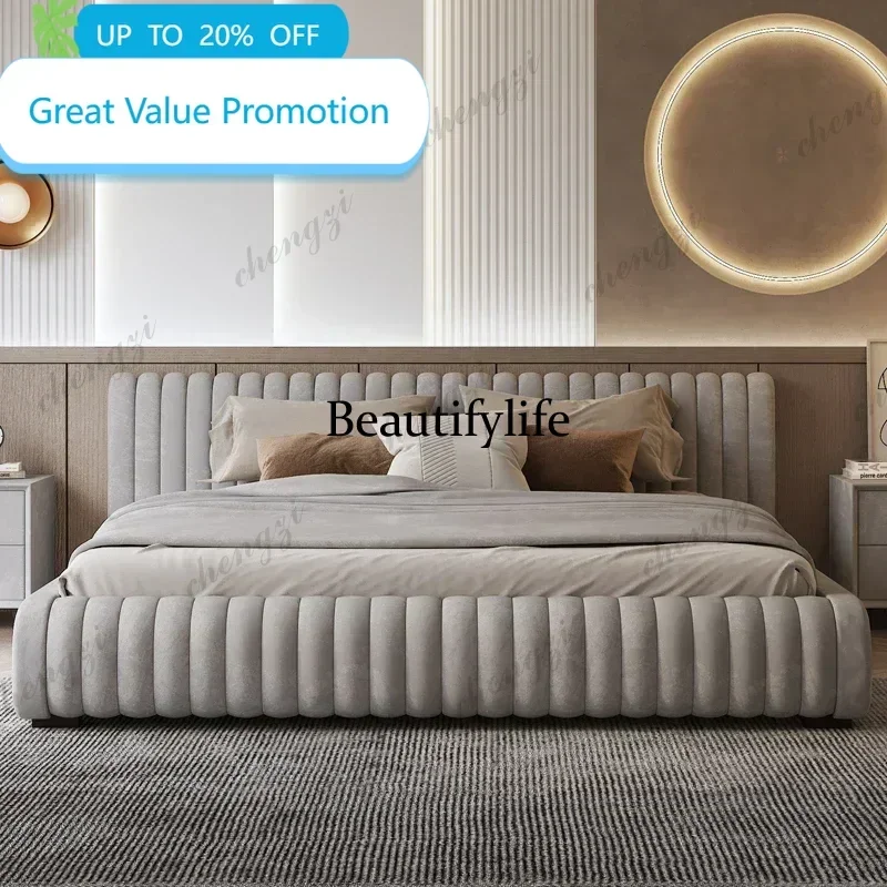 y45  Modern Luxury 180x200cm 150x200cm Bedroom Beds And Bed Frames Queen King Size Bed Frames Full Tatami Headboard