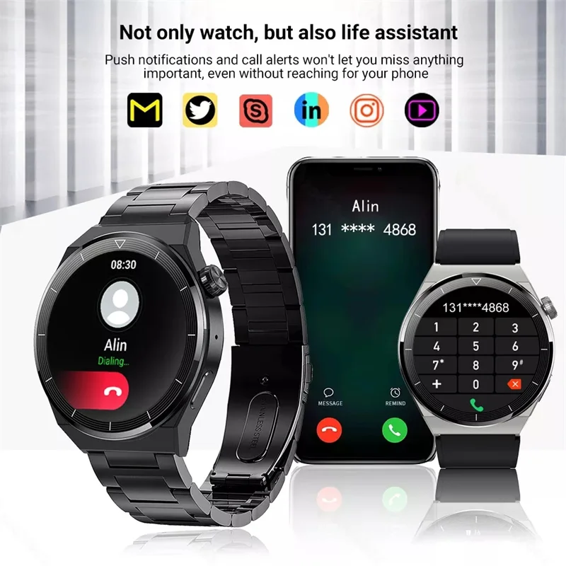 New GT3 Pro Men Smartwatch 2024 1.39inch AMOLED HD Screen HD Bluetooth Call IP68 Waterproof Wireless charging Men Smartwatch