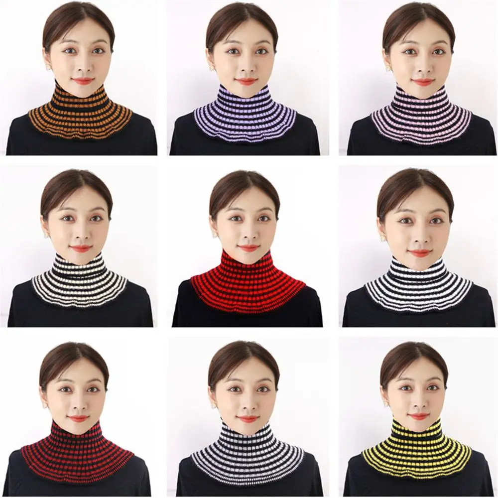 

Winter Windproof Detachable Turtleneck Warm Knitted Fake Collar Scarf