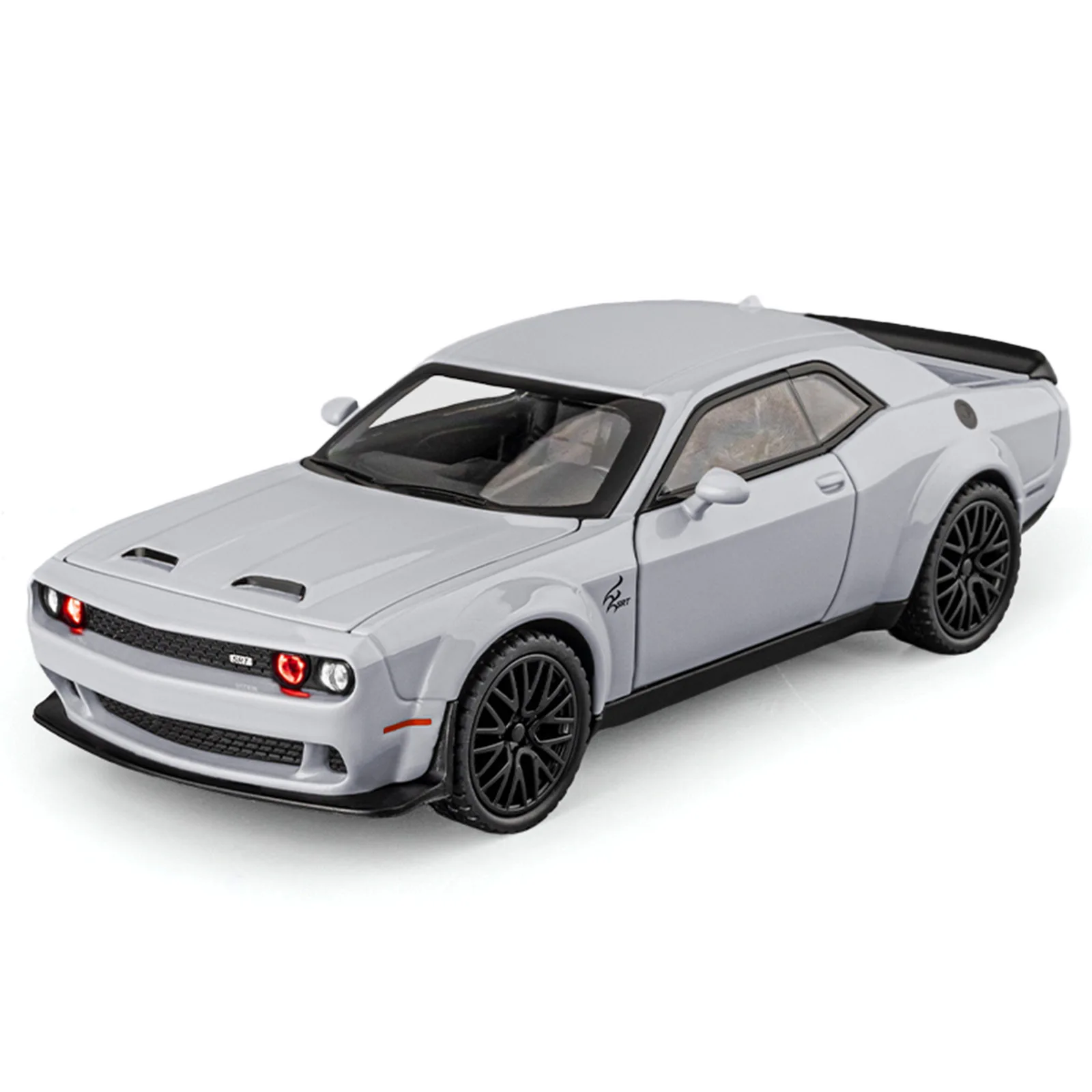 โมเดลรถมัสเซิลคาร์ Dodge Challenger Hellcat Redeye อัลลอยด์ ขนาด 1:32 พร้อมเสียงและไฟ ของเล่นเด็กสะสม ของขวัญวันเกิด
