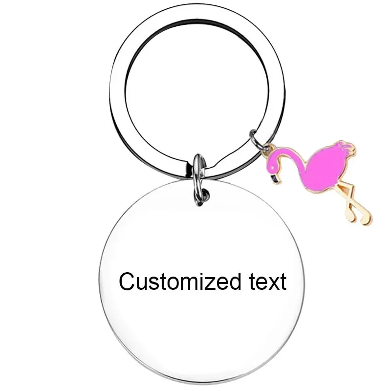 Personalized Custom Keychain Inspirational Flamingo Key chain Friends Sister Daughter Animal Lovers key rings