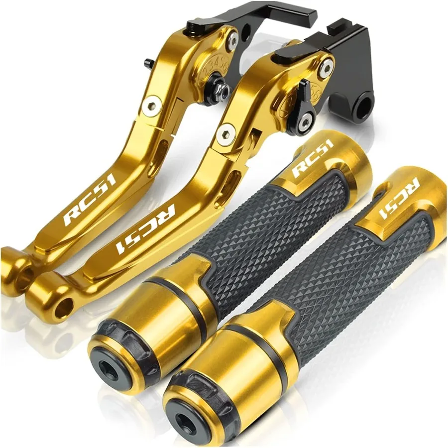 

Adjustable Folding Extendable Motorcycle CNC Accessories with Logo Brake Clutch Levers Handlebar Hand Grips Ends for Honda RC51