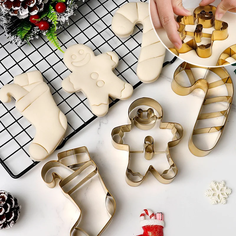 Weihnachten Edelstahl Keks Cutter Form Lebkuchen Mann Weihnachten Socken Schneiden Form Party Backen Liefert Gebäck Machen