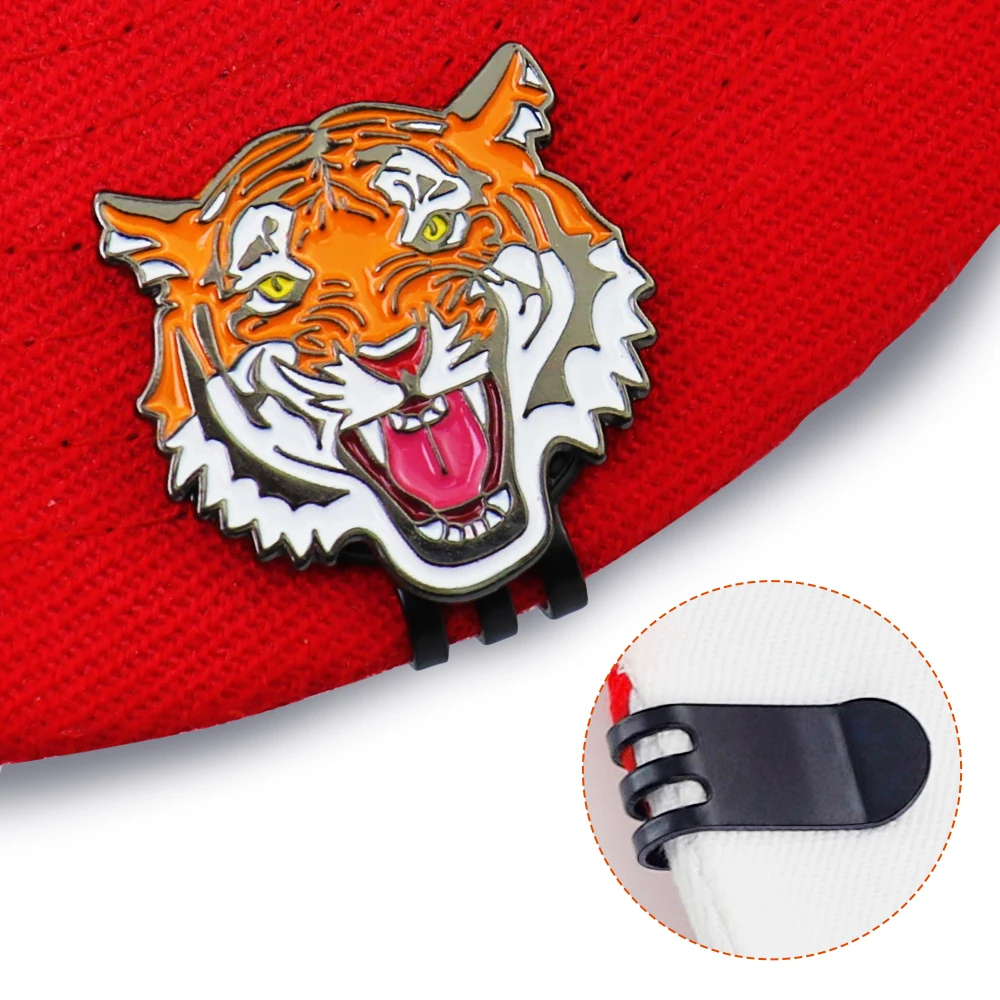 Golf Ball Mark mit Golf Hut Clip Magnetische Legierung Birdie One Putt Adler Tiger Kappe Handschuh Design Golf Marker Männer Frauen Drop Schiff – Detail 6
