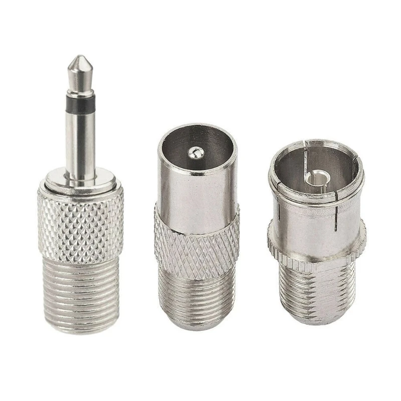 F ประเภทวิทยุ FM Aeria Telescopic FM Aerial เปลี่ยน F ประเภทปลั๊กตัวเมียสำหรับ 3 อะแดปเตอร์วิทยุในร่ม Recei