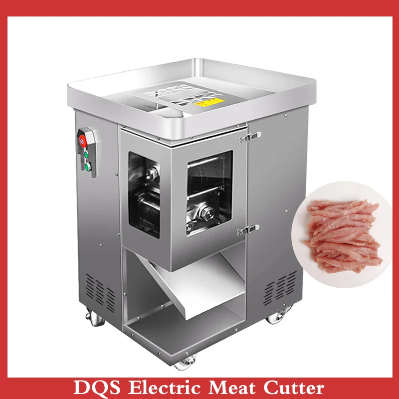 Commercial Electric Meat Cutter, Stainless Steel Automatic Fresh Meat Cutting Machine, One-Time Molding